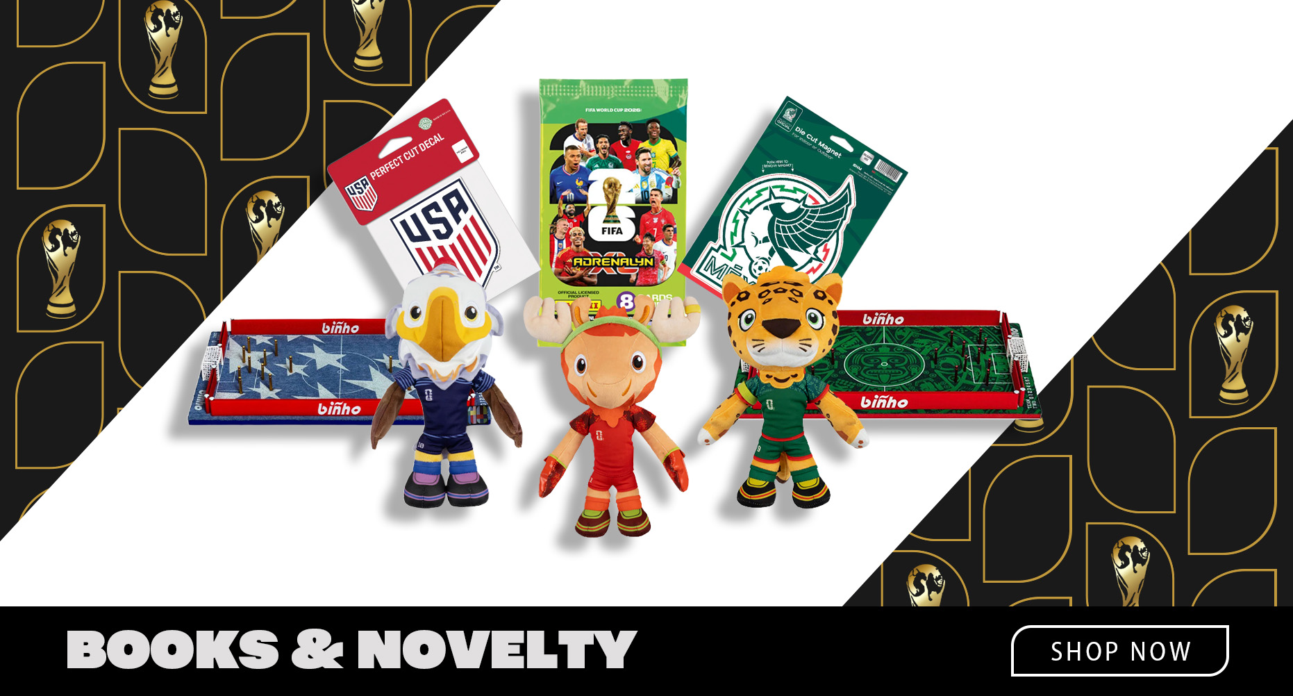 Shop Books, Novelty, trading cards, and more!